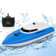Load image into Gallery viewer, RC Boat, Remote Control Boats for Lake/Pool/Pond, 2.4 GHz High Speed Outdoor Adventure Electric Mini RC Racing Boats, Boys &amp; Girls-Blue
