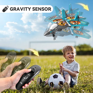 Remote Control Airplanes RC Planes for Kids Adults 4-7 8-16, RC Airplane Fighter Jet with Light, 360° Flip Fighter Jet Toy