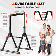 Load image into Gallery viewer, DOBESTS Foldable Power Tower Pull Up Bar Dip Station- Black Style 1 - Multifunction Bar
