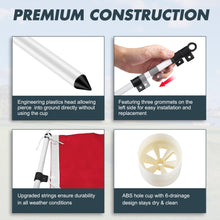 Load image into Gallery viewer, DuraRange 6 ft Golf Flagstick Sets, Number 3 and 4 Flags, 2 Pack
