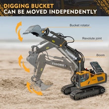 Load image into Gallery viewer, RC Excavator Toy Gifts Remote Control Excavator Toys for Boys 3-5 Year Old RC Construction Toys
