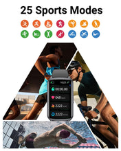 Load image into Gallery viewer, Amzhero Health Fitness Tracker with 24/7 Heart Rate, Blood Oxygen, Blood Pressure, Sleep Tracker, 5ATM Waterproof Activity Trackers with Step Tracker, Pedometer (S &amp; L Bands Included)
