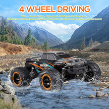 Load image into Gallery viewer, 1:16 Scale Remote Control Car, 4WD 45KM/H High Speed RC Truck with Brushless Motor, 2.4GHz All Terrain (Orange)
