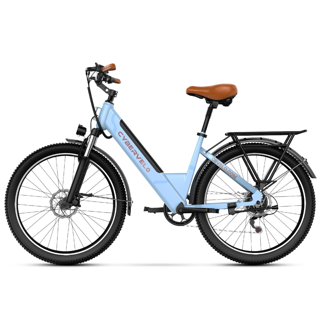 Cybervelo 1000 Peak Electric Bike for Adults,up 80 Miles Removable Battery Ebike, 26