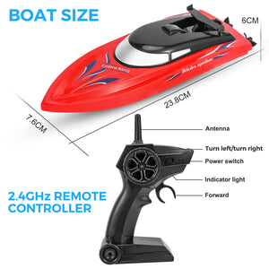 3PACK Remote Control Rc Boat for Kids, 2.4Ghz Control, Whole Body Waterproof, 6 Rechargeable Batteries Summer Water Toys