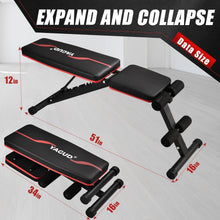 Load image into Gallery viewer, Weight Bench Press, Adjustable Workout Benches for Home Gym Dumbbell Exercise, 880 LB Stable Incline Decline Bench for Full Body Workout, 2 Sec Fast Folding Strength Training Sit up Bench
