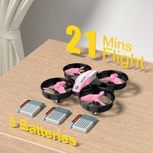 Load image into Gallery viewer, Holy Stone HS210 Mini Drone for Kids 8-12 and Beginners, RC Nano Quadcopter Indoor Drone with Circle Fly, Auto Hovering, 3D Flip, and Headless Mode, Great Gift Toy for Boys and Girls, Pink
