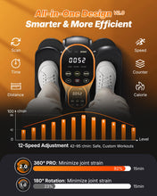 Load image into Gallery viewer, MERACH Under Desk Elliptical Machine, Leg Exerciser While Sitting for Seniors with Remote Control &amp; 12-Speeds, Quiet Portable Electric Seated Pedal Exerciser Machine for Home Office（Orange）
