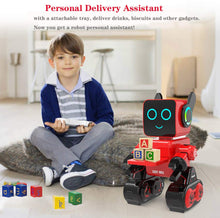 Load image into Gallery viewer, Remote Control Robot Toy for Kids, Programmable RC Robot, Speaks, Dance Moves, Plays Music. Built-in Coin Bank
