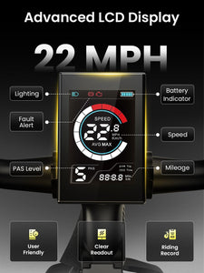Electric Bike for Adults, 750W Peak Brushless Motor, up to 40Miles, 22mph Max Speed Electric Mountain Bike