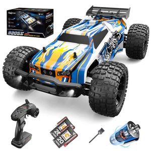 1:10 Large High Speed Remote Control Car with LED Shell Lights, 48+ KM/H, 4WD Offroad Monster Truck for Adults & Kids