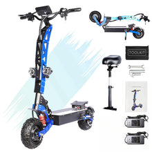 Load image into Gallery viewer, 6000W Electric Scooter, 50Mph Top Speed, 70 Miles Range, 60V/35Ah Large Battery, 11&quot; Off Road Tires, 330Lbs Max Load
