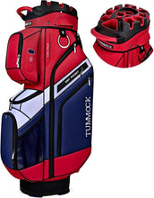 Load image into Gallery viewer, TUMMOCK Golf Cart Bag, 14-Way Top Divider with Multiple Storage Pockets, Handles and Rain Cover, Lightweight &amp; Durable Golf Bag for Men, Cart-Friendly Design (Red)
