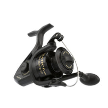 Load image into Gallery viewer, PENN Wrath II Saltwater Spinning Fishing Reel, Size 5000, Right/Left Handle Position, Corrosion-Resistant Graphite Body, Machined Anodized Aluminum Spool
