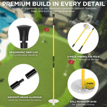 Load image into Gallery viewer, KINGTOP 3 ft Yellow Golf Flagsticks, 2-Section, 3 Pack

