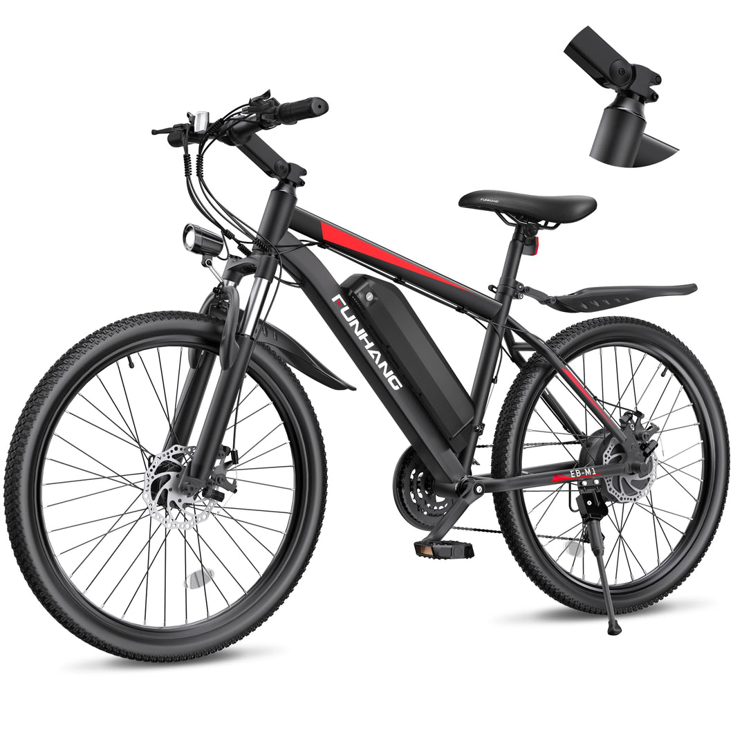 Electric Bike for Adults, 26'' 1000W Peak Ebike, Up to 50 Miles 21.7MPH Electric Mountain Bike with 48V 374.4WH Removable Battery