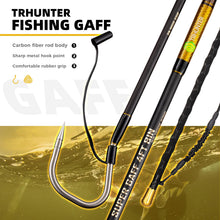 Load image into Gallery viewer, TRHUNTER Carbon Fiber Fishing Gaff Saltwater Fish Gaff with S316 Stainless Steel Fishing Hook (Black Gaff - 4'8'' - 3'' Hook)
