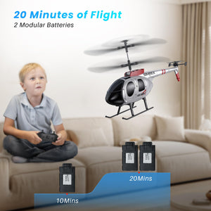 Remote Control Helicopter, Fun Toy for Kids & Beginners, 20 Mins Flight, Altitude Hold, 2 Speeds