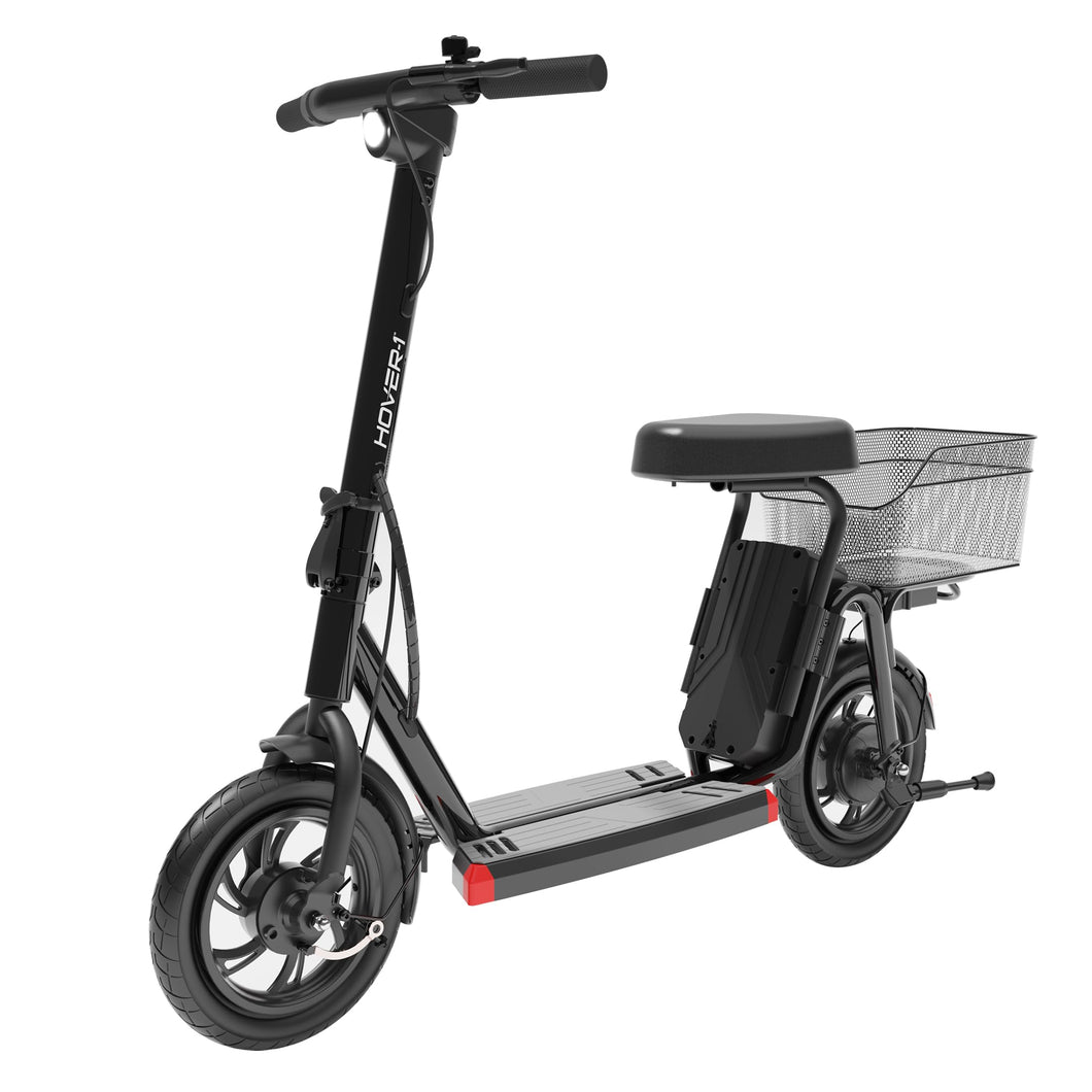 Cargo Foldable Electric Scooter with 300W Brushless Motor, 16 mph Max Speed, 12” Tires, and 15 Mile Range Commuter Scooter