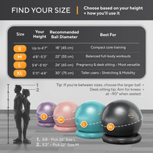 Load image into Gallery viewer, MANTRA SPORTS Yoga Ball Chair - Stability Ball and Exercise with Base for Office Desk Sitting-Jet Black
