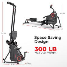 Load image into Gallery viewer, Sunny Health &amp; Fitness Smart Silent Magnetic Rowing Machine with Dual Slide Rail
