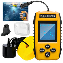 Load image into Gallery viewer, Portable Fish Finder, Handheld Depth Finder with Sonar Transducer
