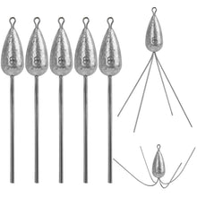 Load image into Gallery viewer, THKFISH 5 Pcs Spider Sinkers Long Tail Surf Fishing Weight, Heavy-Duty Lead Weights Saltwater Surf Casting Sinkers, Catfishing, and Beach Adventures in Ocean Sea Sand (8OZ-5pcs)
