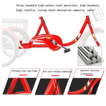 Load image into Gallery viewer, Adult Small Shopping Leisure Bicycle, Trike Bike for Adults with Removable Baskets, Cruiser Bike for Seniors Women Men
