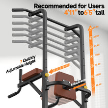 Load image into Gallery viewer, Power Tower Pull Up Station for Home Gym, Dip Station with Splayed H-Shaped Base, 440LBS Capacity
