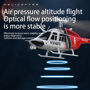 Remote Controlled Helicopter Aircraft Plane Drone RC Heli Single Rotor No Ailerons 6CH 6-Axis Gyroscope Altitude Hovering ( Red）