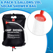 Load image into Gallery viewer, VIHOSE 6 Pcs Solar Shower Bags 5 Gallons/ 20 L Solar Heating
