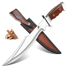 Load image into Gallery viewer, Purple Dragon D2 Steel Fixed Blade Hunting Knife with Sheath, Gifts for Men
