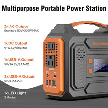 Load image into Gallery viewer, Portable Solar Generator 300W Portable Power Station with 60W Solar Panel
