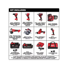 Load image into Gallery viewer, Milwaukee M18 18V Cordless Power Tool Combo Kit, 8-Tool Set, 3 Batteries, 2 Tool Bags, Charger Included
