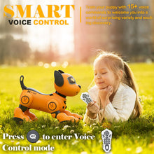 Load image into Gallery viewer, Robot Dog Toy for Kids, Voice &amp; 2.4GHz Remote Control Robot Pet with Interactive Touch Sensors, Over 20+ Responses
