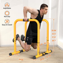 Load image into Gallery viewer, RELIFE REBUILD YOUR LIFE Dip Bars &amp; Dip Station  (Yellow)
