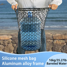Load image into Gallery viewer, SEASPRO Black Collapsible Rubber Net – Aluminum, Lightweight, Extendable
