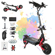 Load image into Gallery viewer, Electric Scooter Adults, 6000W Up to 52 Mph, 52 Miles Max Range, 60V 38.4Ah Battery, 11&#39;&#39; Tubeless Tires, E Scooter with Seat
