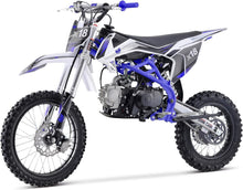 Load image into Gallery viewer, 125cc Dirtbike 4 Stroke ‎Gas Powered Dirt Bike DB-X18 Racing 125 Dirtbike Manual Big Size Tires 17/14 inches (Blue)
