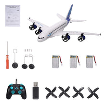 Load image into Gallery viewer, A380 RC Airplane, 2.4G 3CH Remote Control Airplane, Easy to Fly RC Plane for Beginner, EPP Foam Fixed Wing Aircraft
