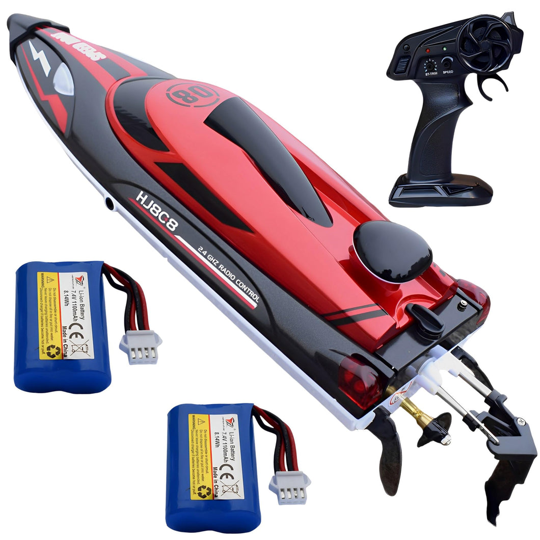 RC Boat High Speed Remote Control Boat for Kids and Adults, 2.4GHz Outdoor Water Toy 23 + MPH Race Boat for Pool Lake & Great River