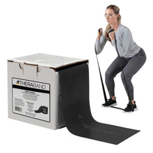 Load image into Gallery viewer, THERABAND Resistance Band Black Special Heavy 25-Yd Roll, Latex-Free Elastic Exercise Band
