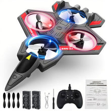 Load image into Gallery viewer, RGIMF RC Planes with Light, Remote Control Airplanes, RC Airplane Fighter Jet (Grey - Plastic)
