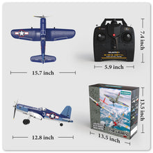 Load image into Gallery viewer, RC Plane 4 Channel Remote Control Airplane with 3 Modes - Ready to Fly Upgrade F4U Corsair RC Airplane for Beginners Adult
