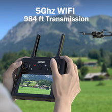 Load image into Gallery viewer, GPS Drone with EIS Camera 4.5" LCD Screen on Controller, FPV Drones Al Track&amp;Orbit Mode with Professional with Auto Return Follow Me for Adult Beginner, GPS Brushless Drone Long Range Circle Fly,Under 249g
