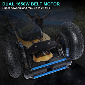 Electric Skateboard, Off-Road All Terrain Electric Longboard for Adults, 3300W Dual Motor Electric Mountain Board with LCD Remote, 15 Miles