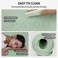 Load image into Gallery viewer, PAIDU Large Yoga Mat-72’x36’x0.4’ Extra Width ＆ Thick,Comfortable,Non-Slip Exercise Mat-Works Great on All Floor for Stretching,Yoga Studio,Gym or Home Workouts (Green)

