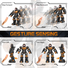 Load image into Gallery viewer, Robot Toys for Kids, Programmable Remote Control Robot with Intelligent Gesture Sensing, Recharge (Brown)
