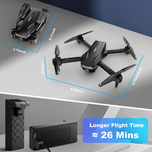 Drone with Camera 1080P HD FPV Foldable Drone for Beginners and Kids, Quadcopter with Voice Gesture Control with Carrying Case