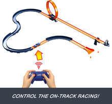 Load image into Gallery viewer, Hot Wheels Toy Car RC Set with 1:64 Scale Remote-Control Vehicle &amp; 30+ Pieces of Race Track to Create Multiple Configurations
